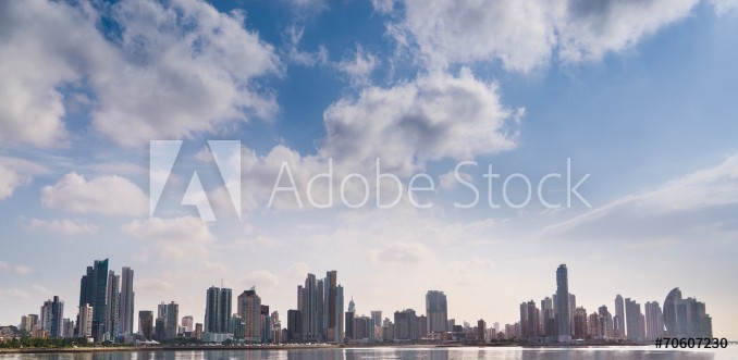 Picture of Panorama panama city skyline building sea